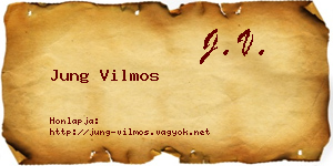 Jung Vilmos névjegykártya